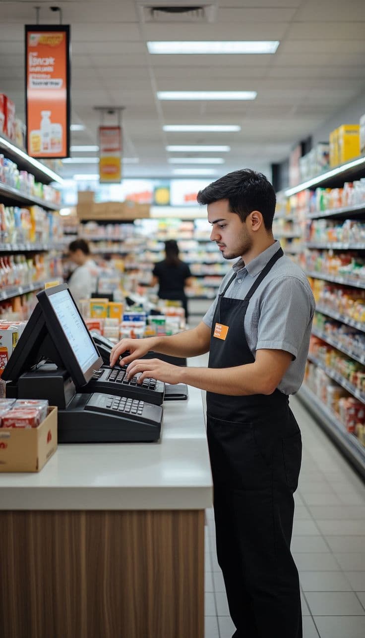 Team working together in modern office